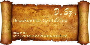 Draskovits Szilárd névjegykártya